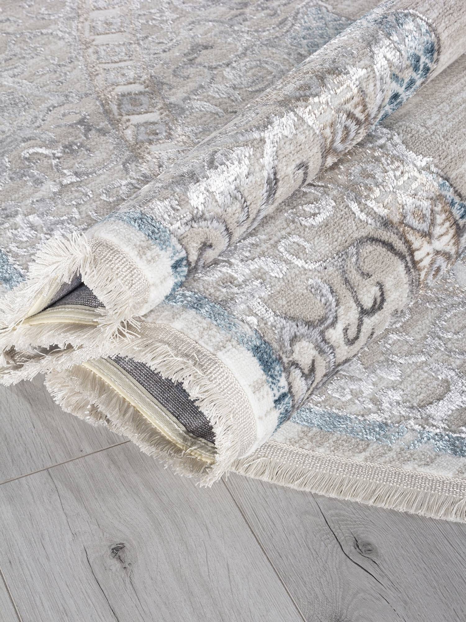 Ковер EFSAN L279A CREAM SHRINK / BLUE FDY Овал