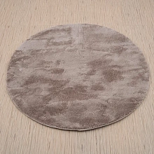 Круглый ковер в зал из искусственного меха Chic 1000A BROWN_3000 круг