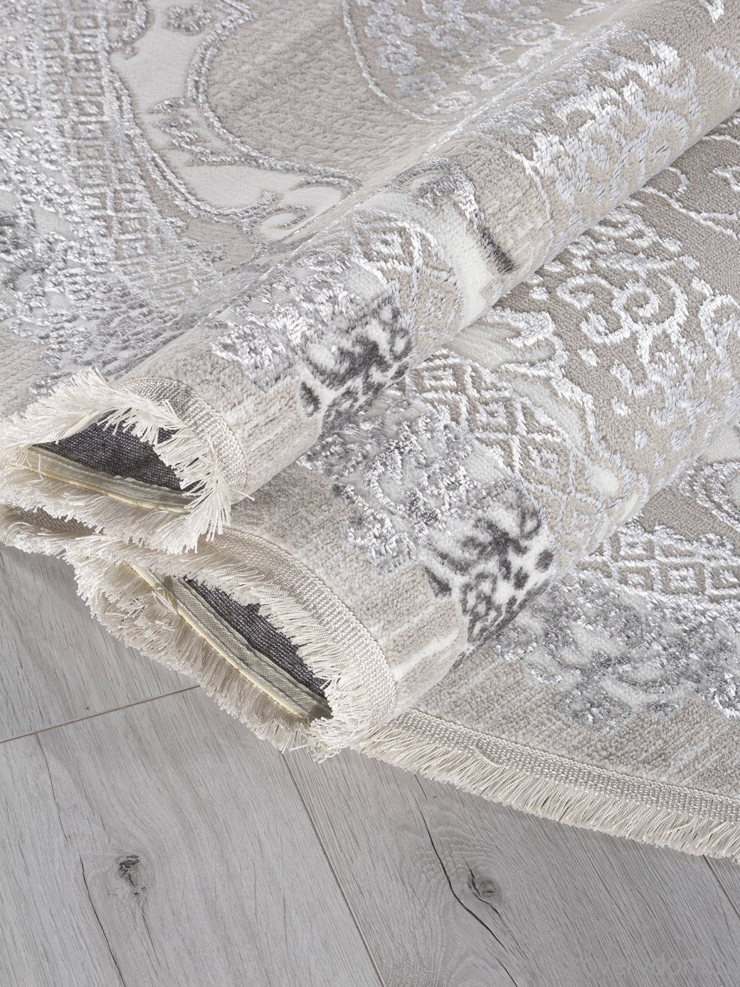 Ковер EFSAN Q010A CREAM SHRINK / GREY FDY Овал