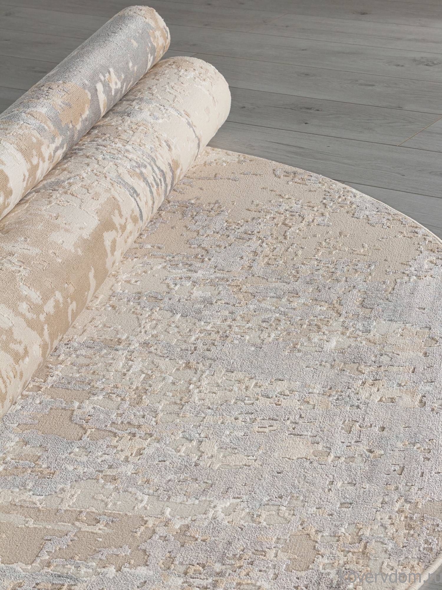 Ковер SIESTA M027A LIGHT BEIGE / TAUPE Овал