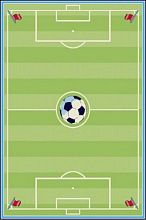 Круглый детский развивающий ковер PTT Sorona Футбол Soccer