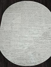Пушистый круглый ковер SIRIUS F196 CREAM-GRAY Овал
