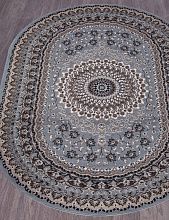 Овальный ковер SIERRA-A D504 BLUE-BROWN 2 Овал