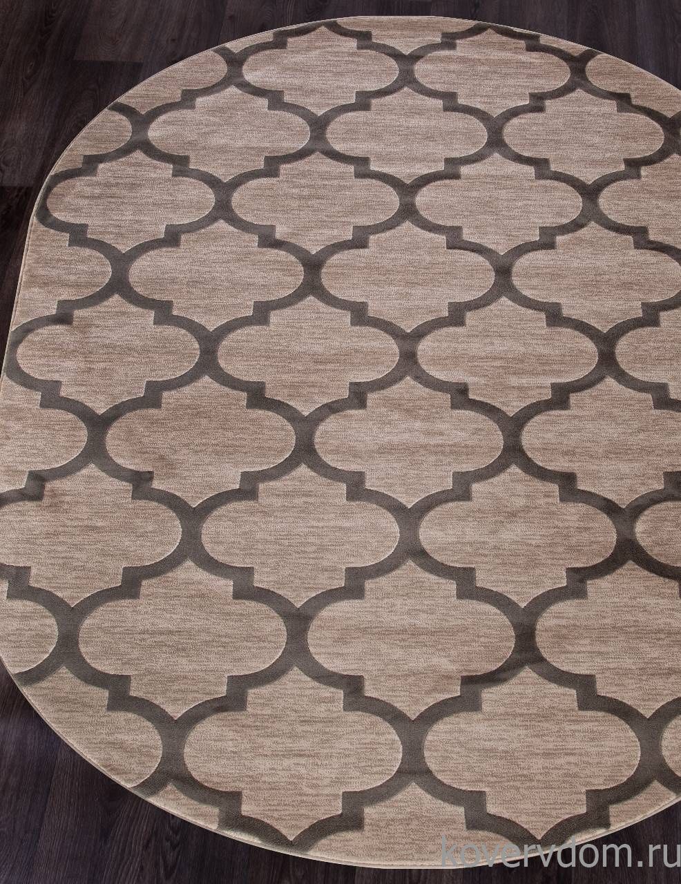 Ковер MEGA CARVING WK d422 BEIGE Овал Ковер MEGA CARVING WK d422 BEIGE Овал