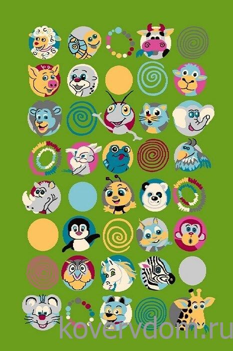 Ковер детский Funky Top SUS green