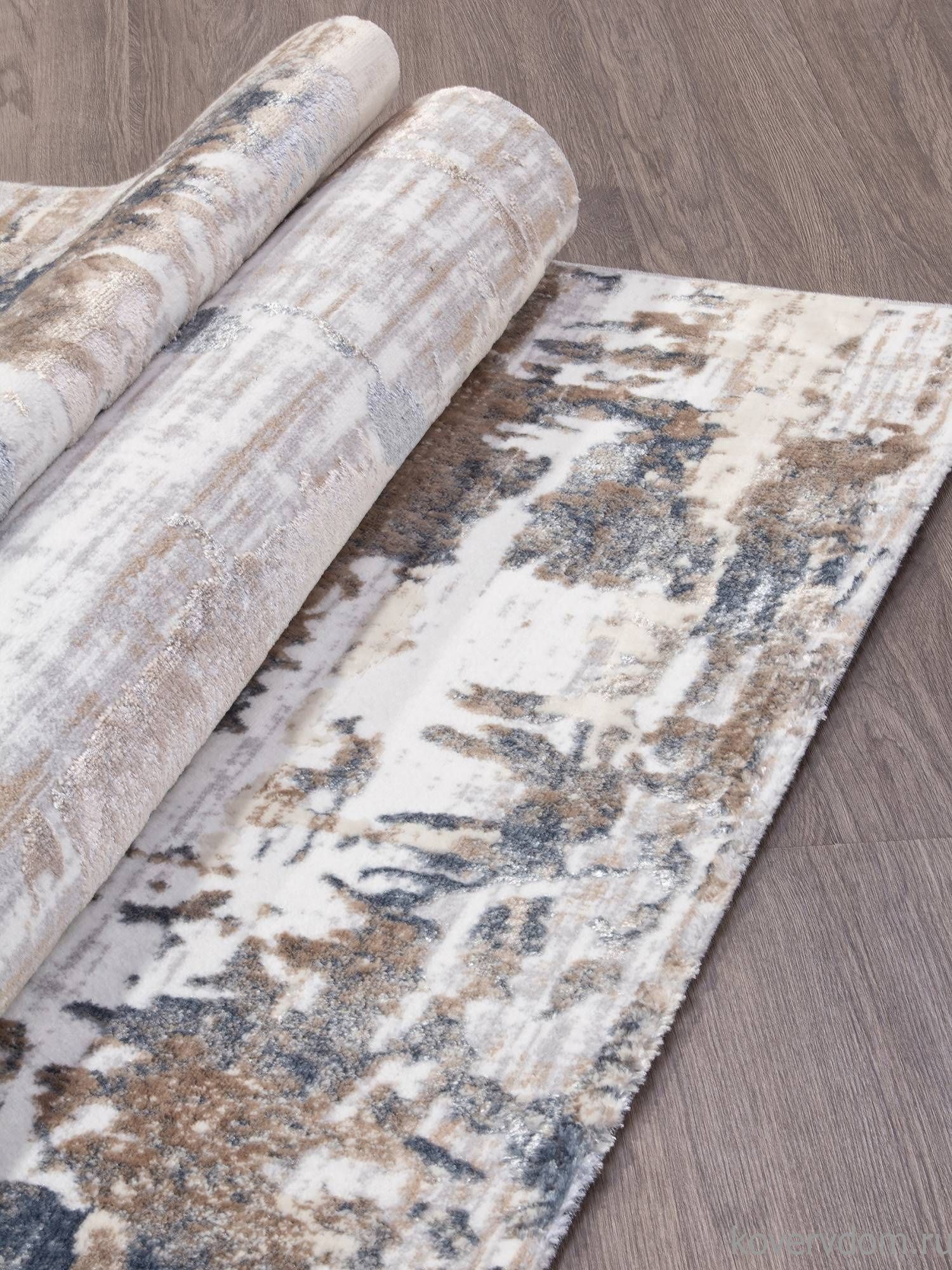 Ковер PERU D062A CREAM SHIRINK / BLUE FDY