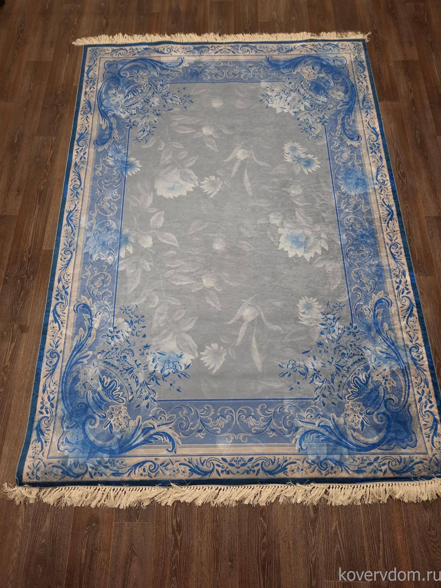 Ковер с цветами Decovilla 11032.102 MELIS Голубой