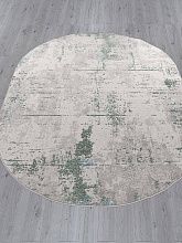 Современный ковер LIMAN-A F169 CREAM-D.GREEN Овал