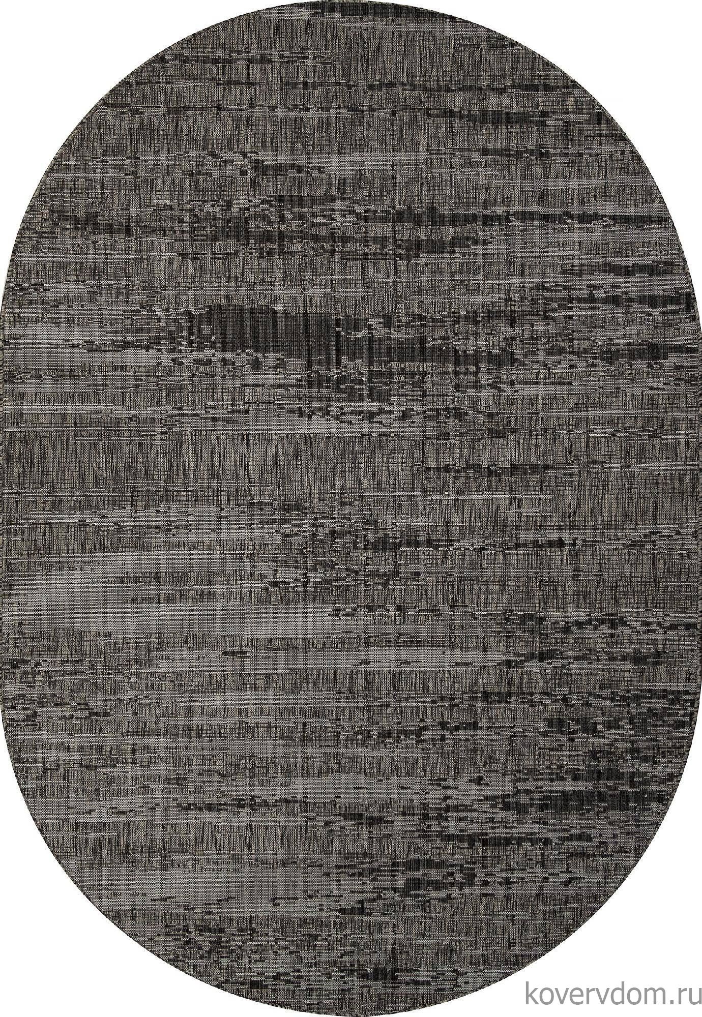 Ковер-циновка KAIR-A S143 BLACK-GRAY Овал