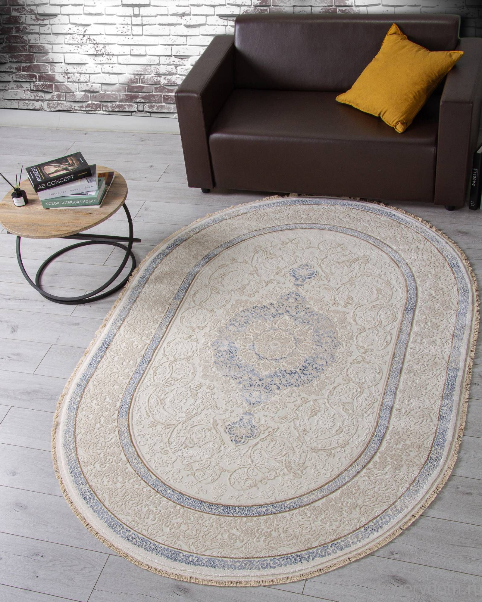 Ковер Jasmine 30950U CREAM / CREAM Овал