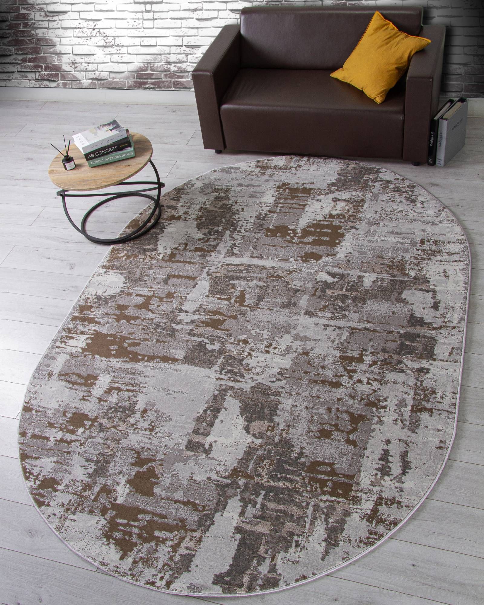 Ковер GRAFF F238 GRAY-BEIGE Овал Ковер GRAFF F238 GRAY-BEIGE Овал