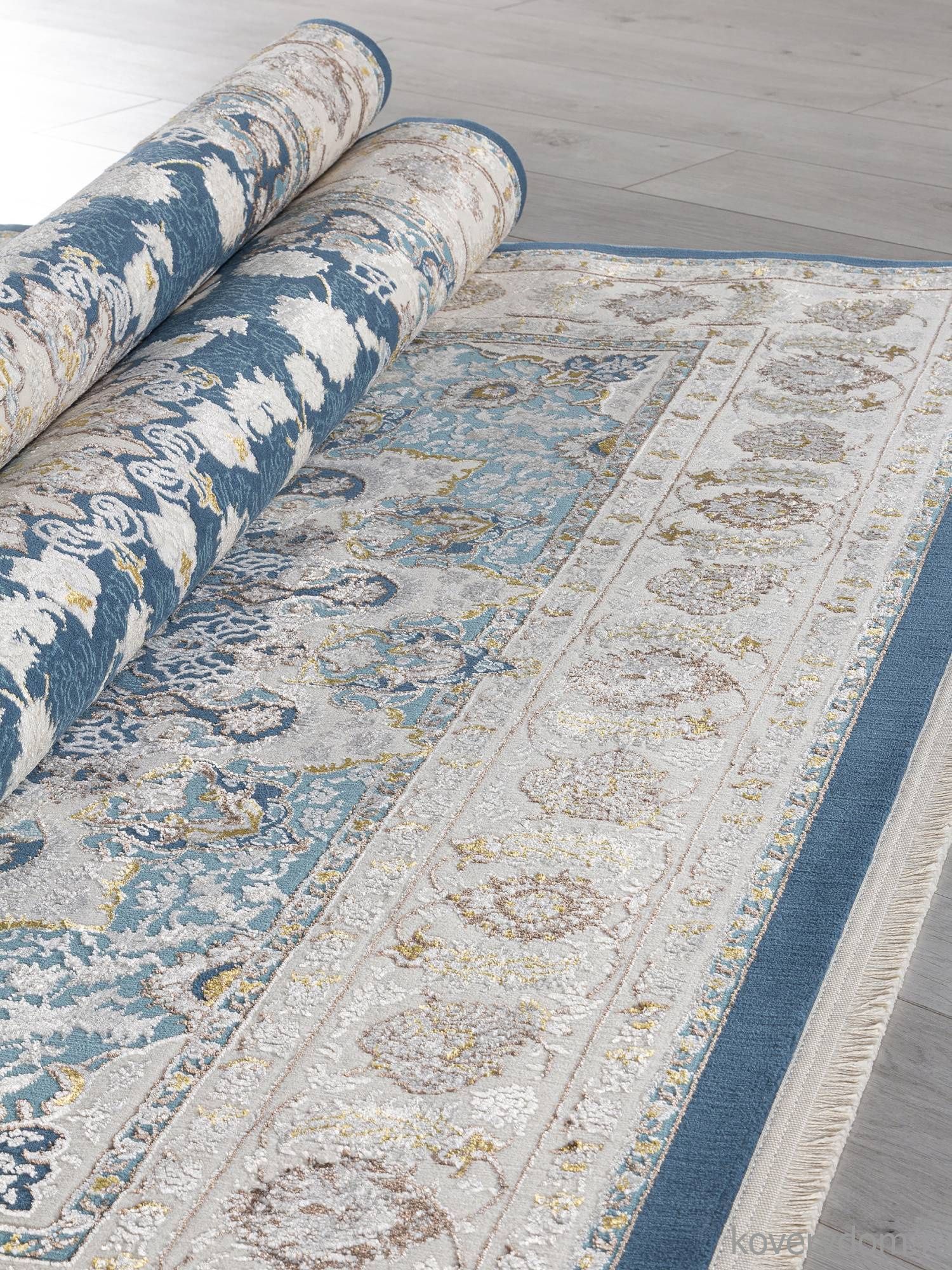 Ковер ZARINA A050B D.BLUE SHIRINK / CREAM